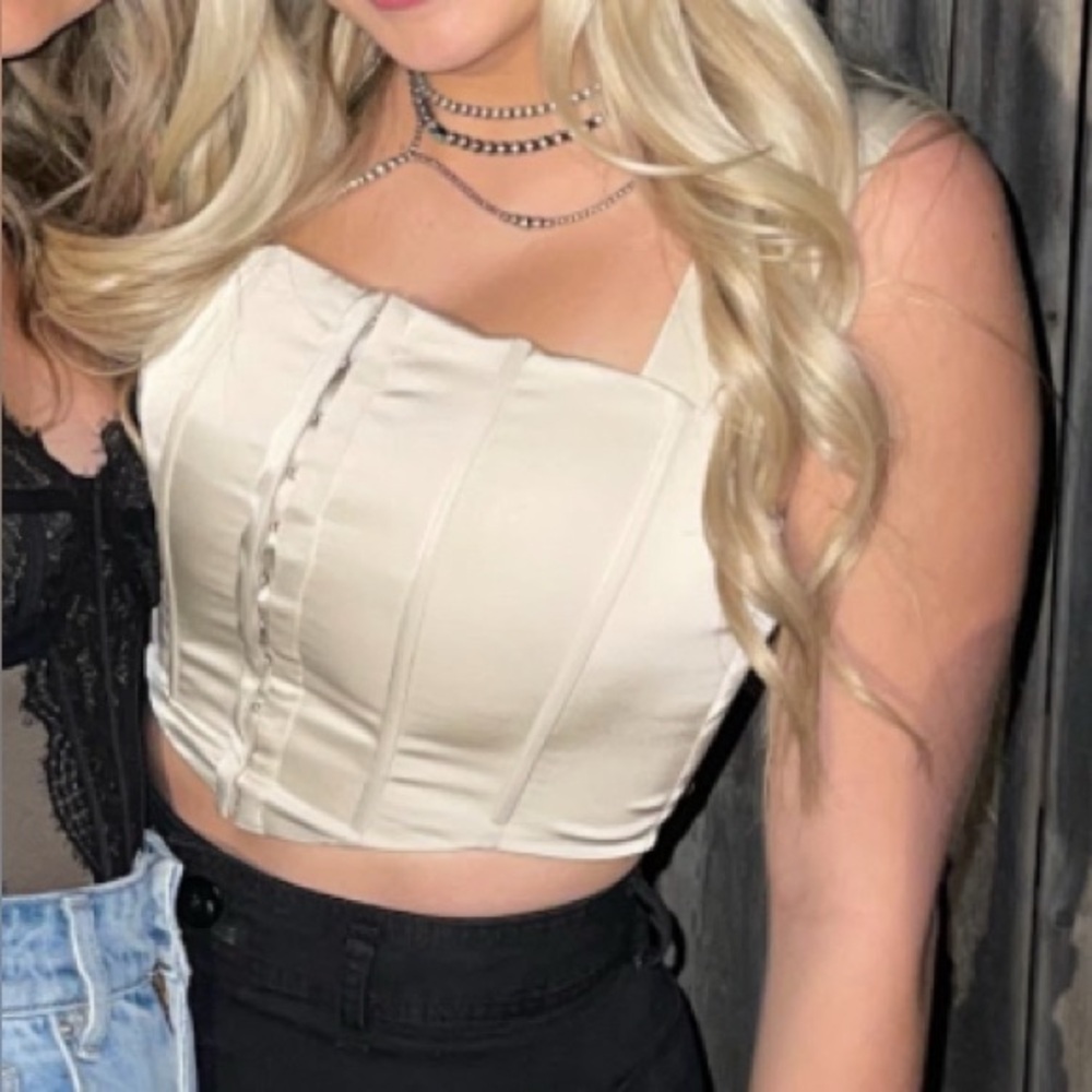 Statin Cream Corset Top